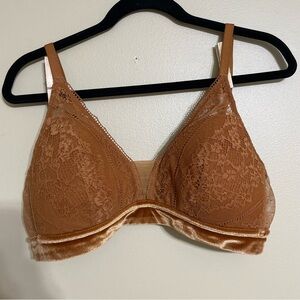 Auden Lace lightly lined Bralette in Rust size XL